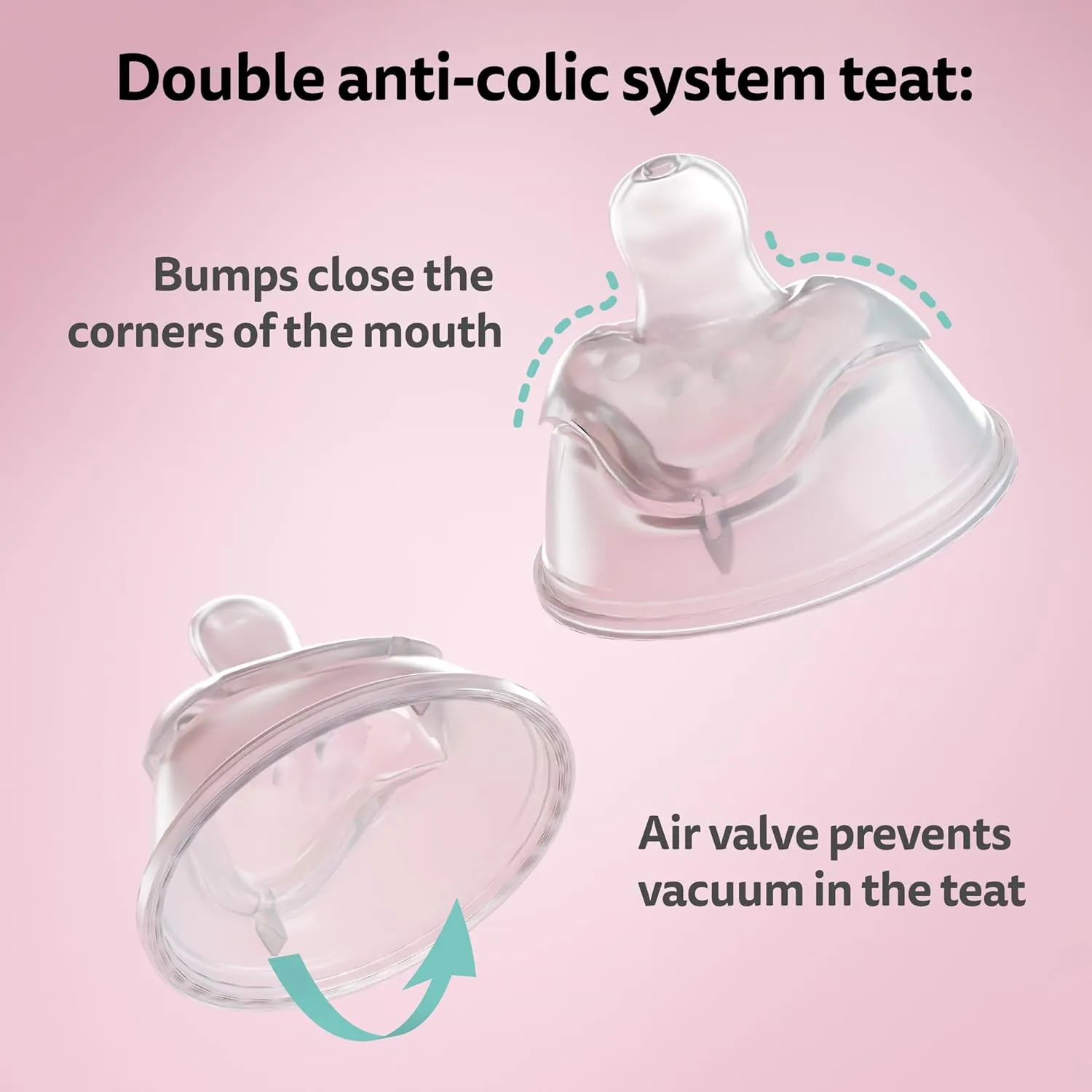 Herobility Double Anti-Colic Baby Bottles – 12 fl oz/340ml – 3-Pack – Dark Green