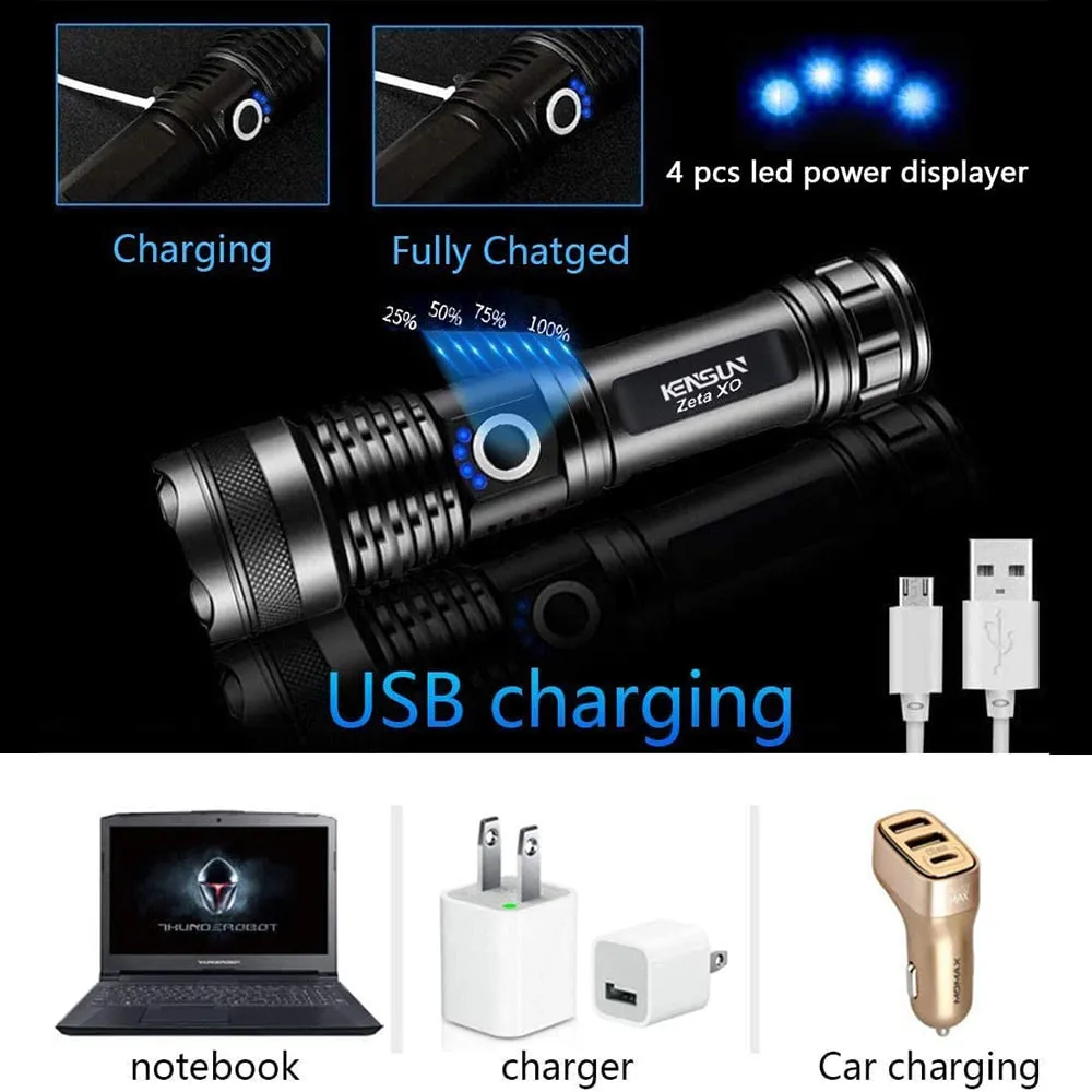 High Power Rechargeable Led Flashlight