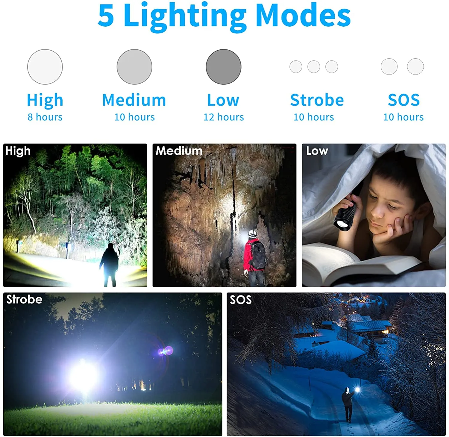 High Power Rechargeable Led Flashlight