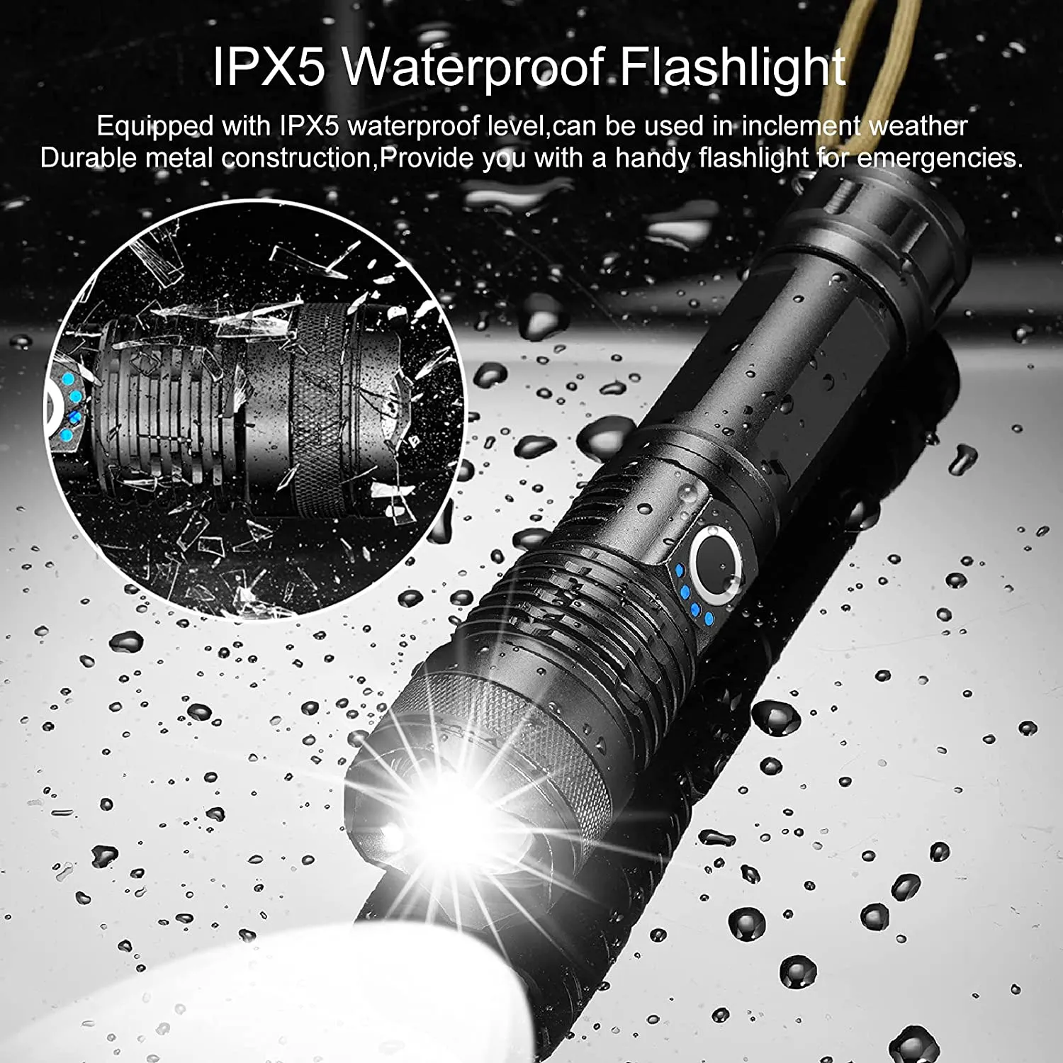 High Power Rechargeable Led Flashlight