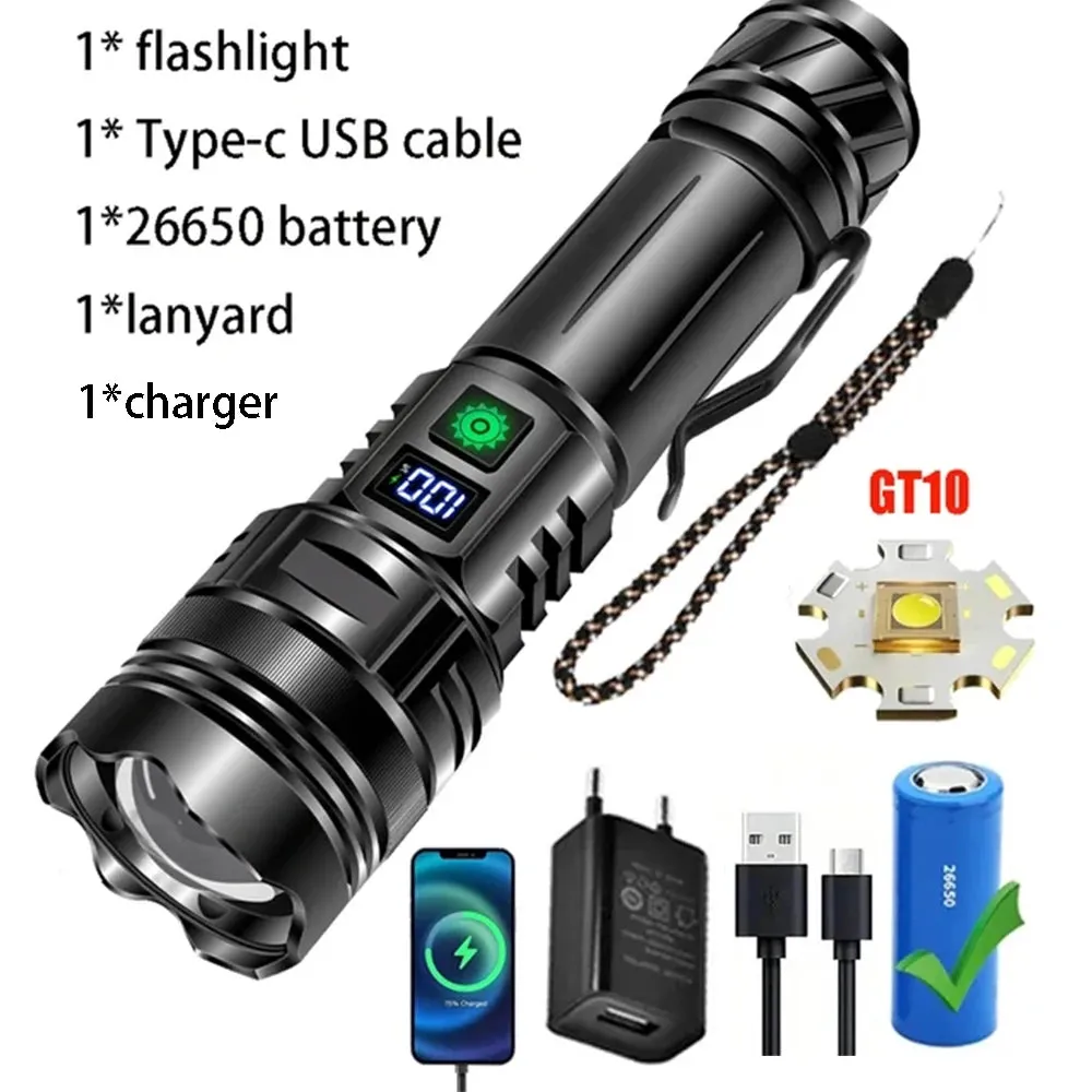 High Power Type-C LED Flashlight