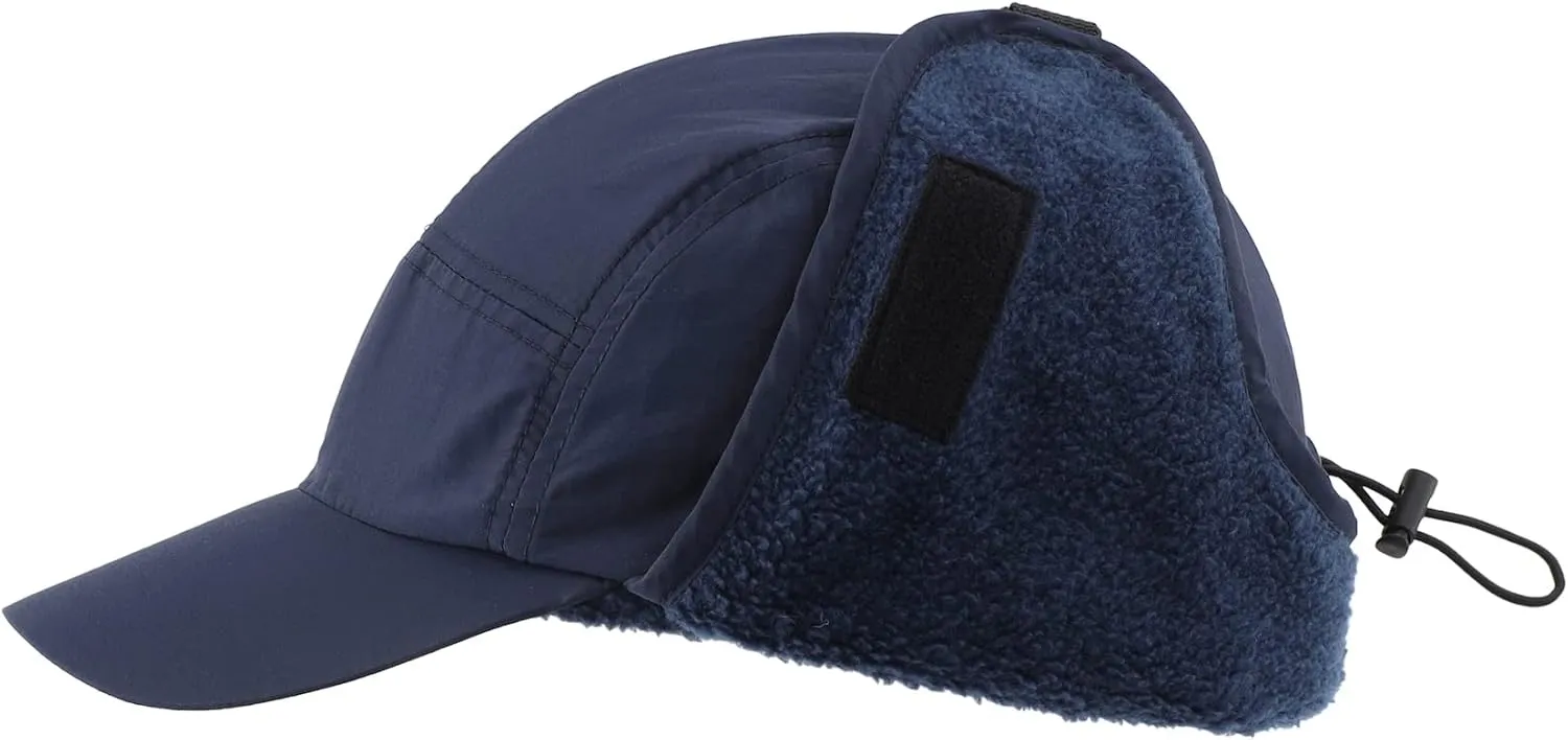 Home Prefer UPF50  Waterproof Mens Winter Hat Fleece Lined Earflaps Trooper Trapper Hat for Hunting Hiking Cycling Face Cover