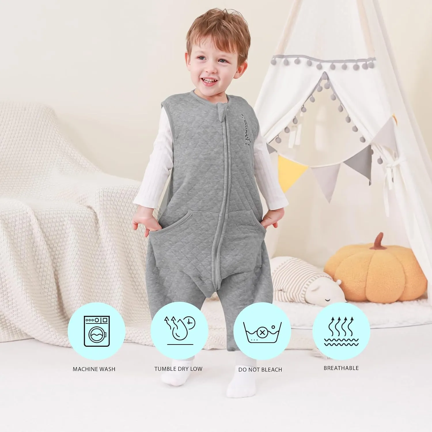 HOMEAL Toddler Sleeping Sack with Feet, Baby Sleep Sack 3t-5t