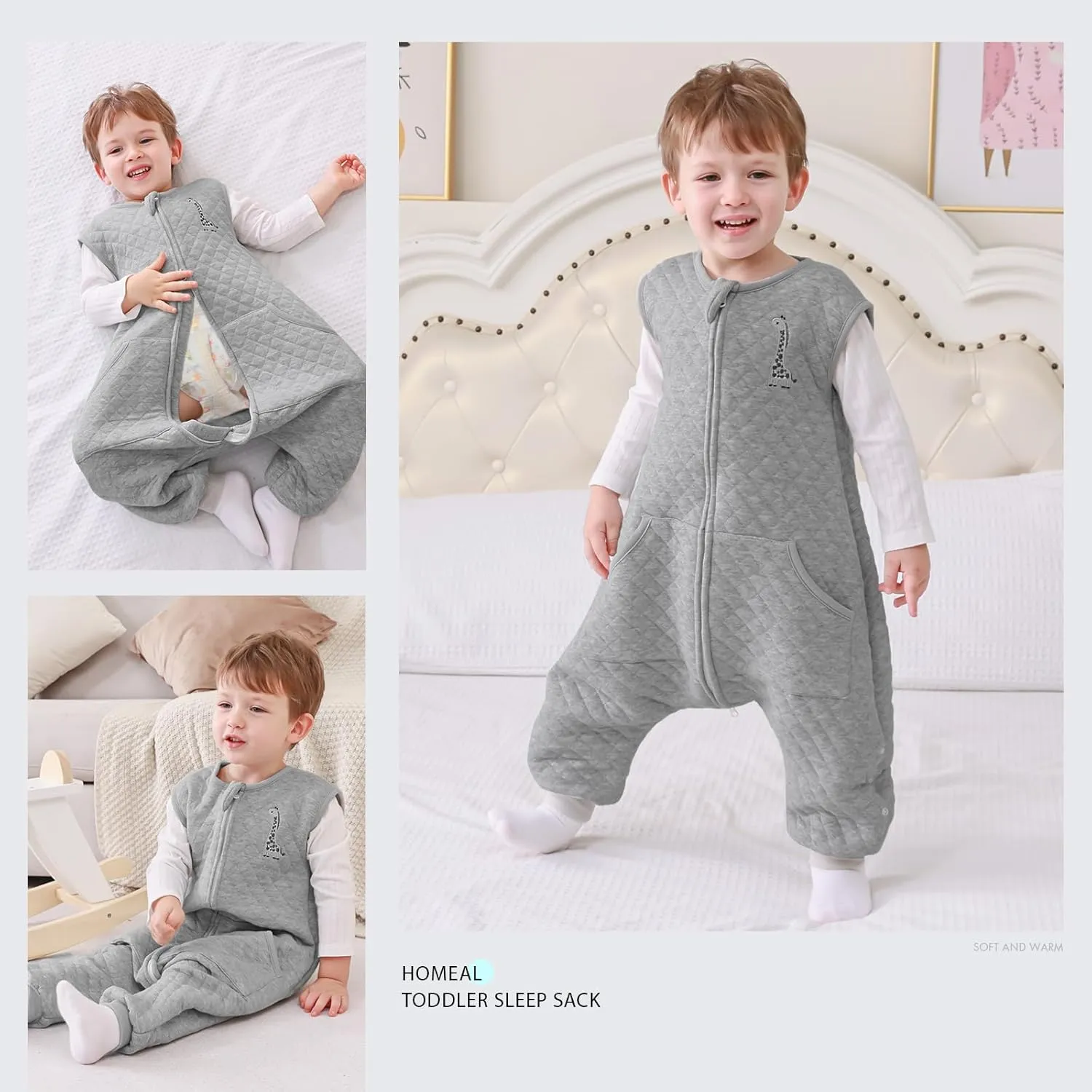 HOMEAL Toddler Sleeping Sack with Feet, Baby Sleep Sack 3t-5t