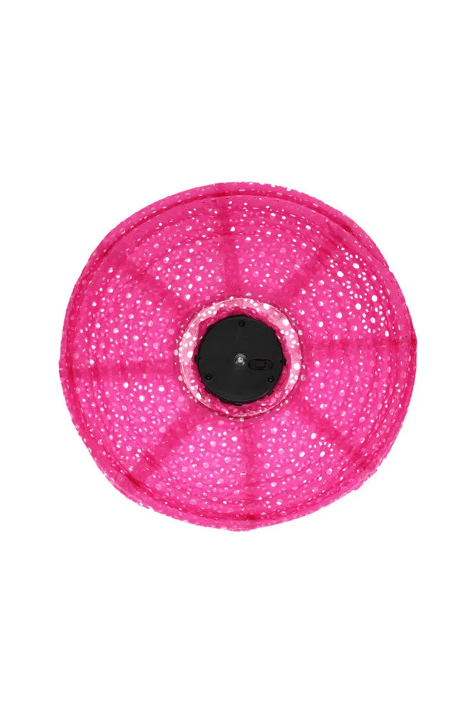Hot Pink Hanging Outdoor Solar Lantern