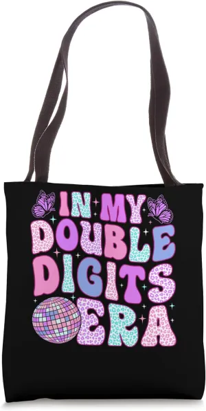 In My Double Digit Era Vintage10 Year Old 10th Birthday Gift Tote Bag