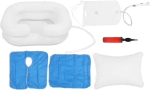Inflatable Bed Shampoo Basin Set, Inflatable Hair Wash Basin, Shower Sprinkler, Water Shower Bag for Elderly Bedridden People Bedside Elderly Shampoo