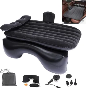 Inflatable Car Air Mattress Back Seat Bed,Thickened Car Travel Camping Air Mattress with Air Pump,Blow Up Bed Portable Car Sleeping Mattress for Car Universal SUV
