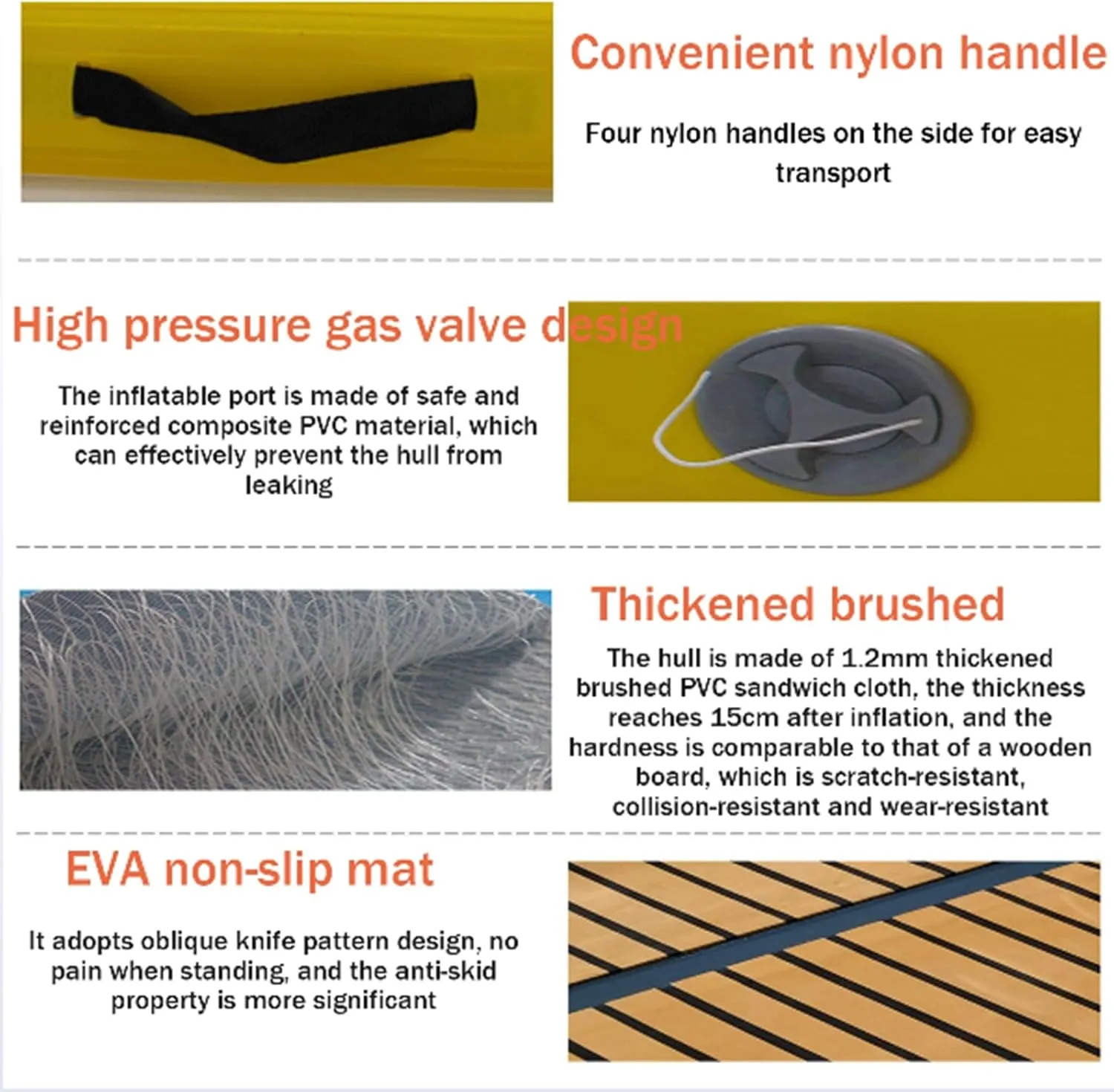 Inflatable Fishing Blanket, Inflatable Floating Pad, Inflatable Floating Platform, EVA Non-Slip Mat for Yacht Docking,4 * 4m/13 * 13ft
