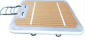 Inflatable Fishing Blanket, Inflatable Floating Pad, Inflatable Floating Platform, EVA Non-Slip Mat for Yacht Docking,4 * 4m/13 * 13ft