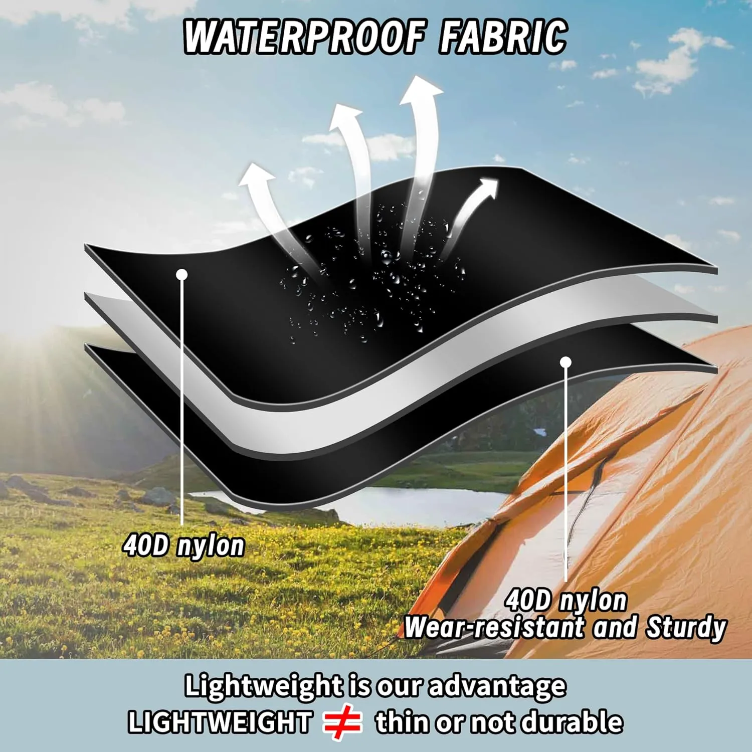 Inflatable Seat Cushion, Lightweight Camping Air Sitting Pad with Repair Cloths, Waterproof Air Seat Cushion, Portable Push-Press Seat Cushion for Airplane Travel Hiking Office Stadium Seat