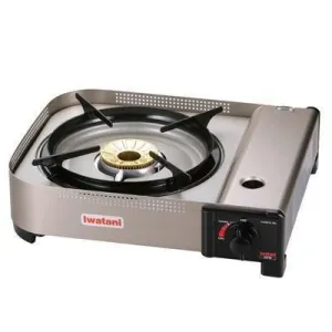 Iwatani 35FW Butane Gas Stove, portable, high power, heat panel, piezo-electric ignition, 15,000 BTU/hr, ANSI, CSA Star, CSA Flame, cCSAus