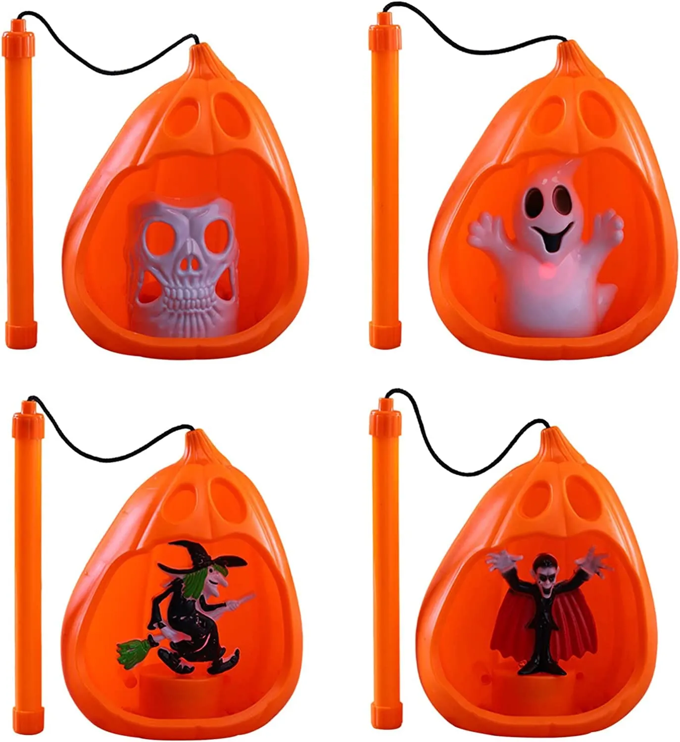 Jagmag® 1 pcs Halloween Pumpkin Lantern Portable Pumpkin Led Light Halloween Decoration Bar Party Atmosphere Props for Ghost Party Pumpkin led Light (Random Design)