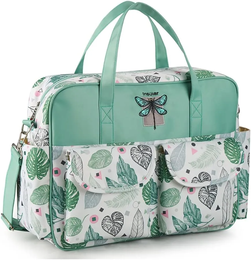 Kamay's Mummy Shoulder Bag Diaper Bag Chic Nappy Changing Bag Tote/Messenger Style Large with Changing Mat, Adjustable Straps