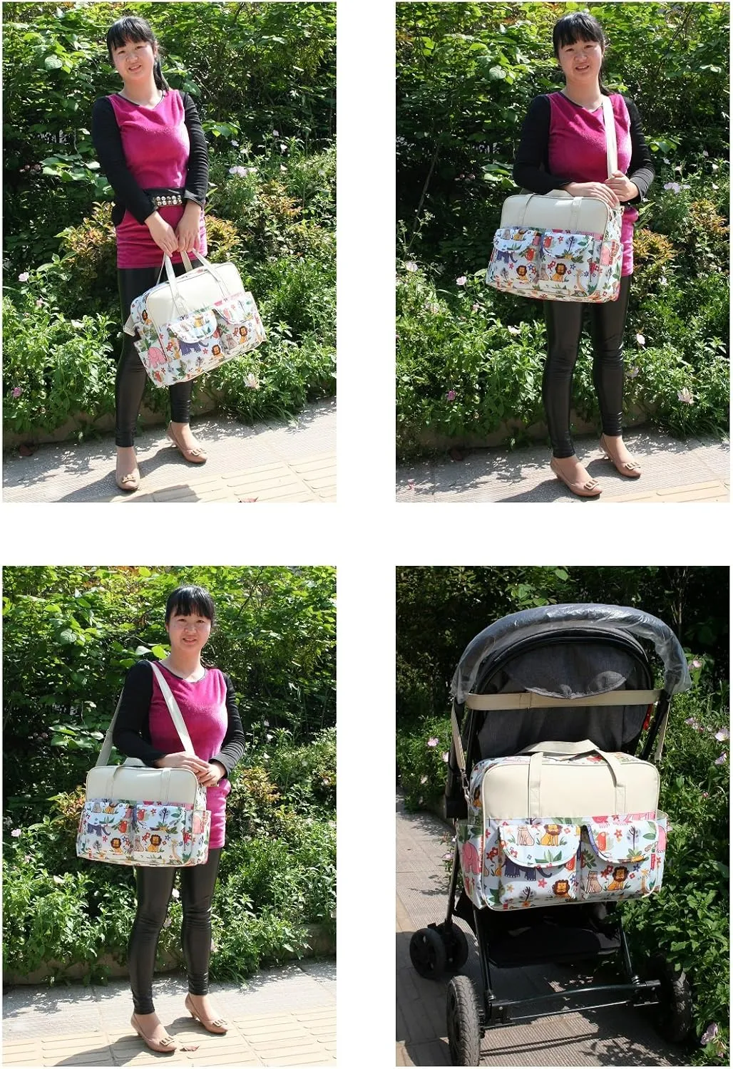 Kamay's Mummy Shoulder Bag Diaper Bag Chic Nappy Changing Bag Tote/Messenger Style Large with Changing Mat, Adjustable Straps