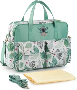 Kamay's Mummy Shoulder Bag Diaper Bag Chic Nappy Changing Bag Tote/Messenger Style Large with Changing Mat, Adjustable Straps