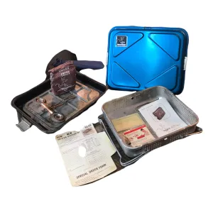 Kangaroo Vintage Portable Cooking Combo Grill Smoker Stove Camping Stove Blue One Size