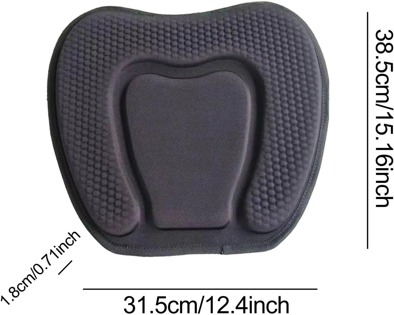 Kayak Seat Cushion Seat Pad EVA Lightweight Single Person Thick Padded Kayak Accessory Support for Drifting Fishing Boating, Black