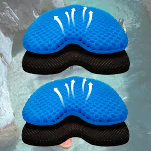 Kayak Seat Cushion, Thicken Anti Slip Waterproof Gel Kayak Seat, Portable Canoe Rowing Rubber Dinghy Pad for Stadium Sit in Kayak Inflatable Fishing Kayak Canoe Kayak Accessories
