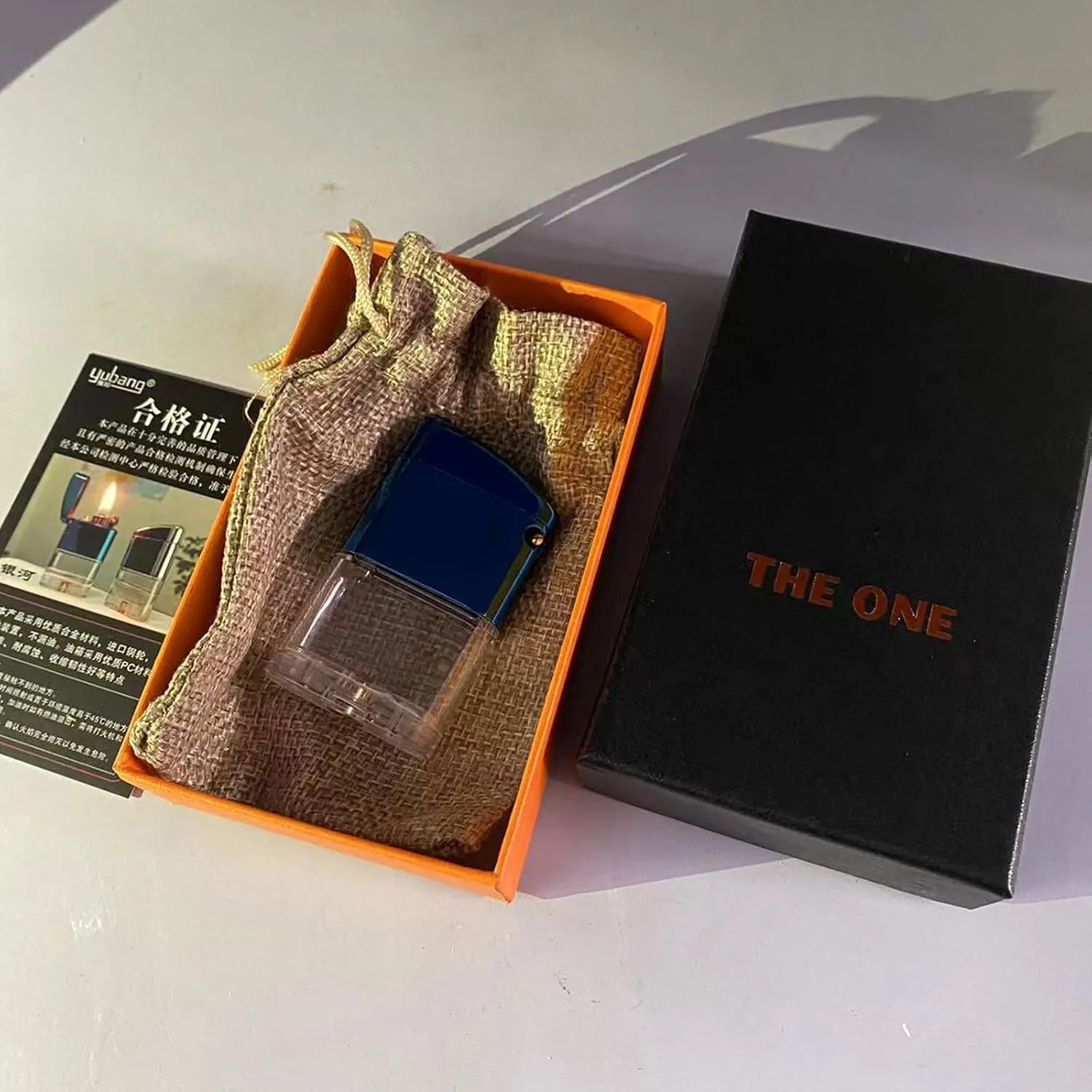 Kerosene Lighter with Gift Box Match 7pcs Flints Lighters Accessories Set Unique Birthday Gifts (Color : Black)
