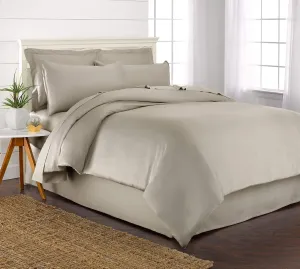 King Duvet Cover by Pure Bamboo, 3 Piece Set, Genuine 100% Organic Viscose Derived from Bamboo, Luxuriously Soft and Cooling, 2 Pillowcases (King, Sand)