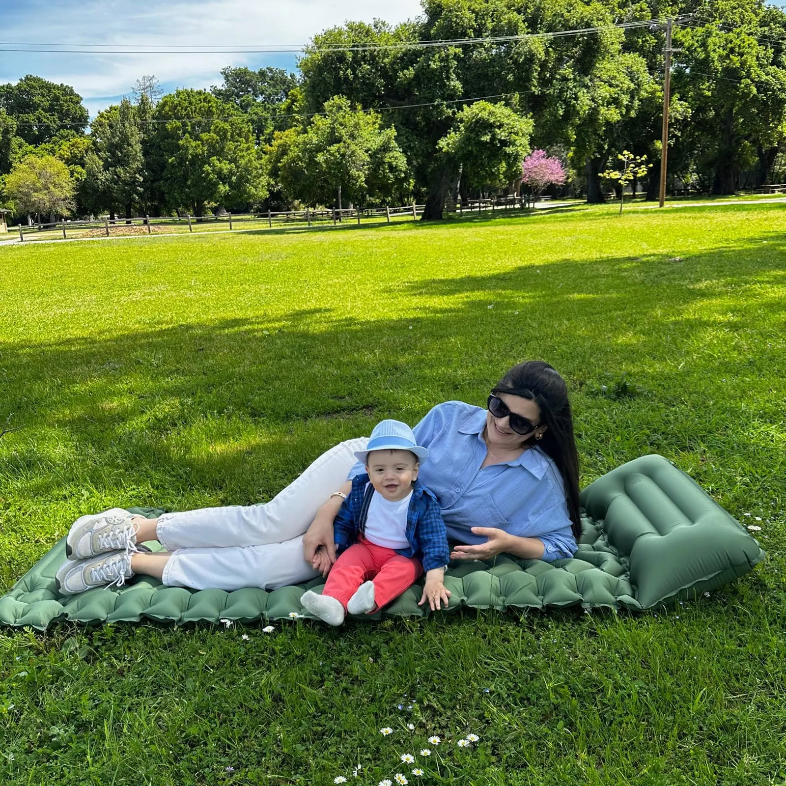 KingCamp Inflatable Camp Bed & Mattress Bundle
