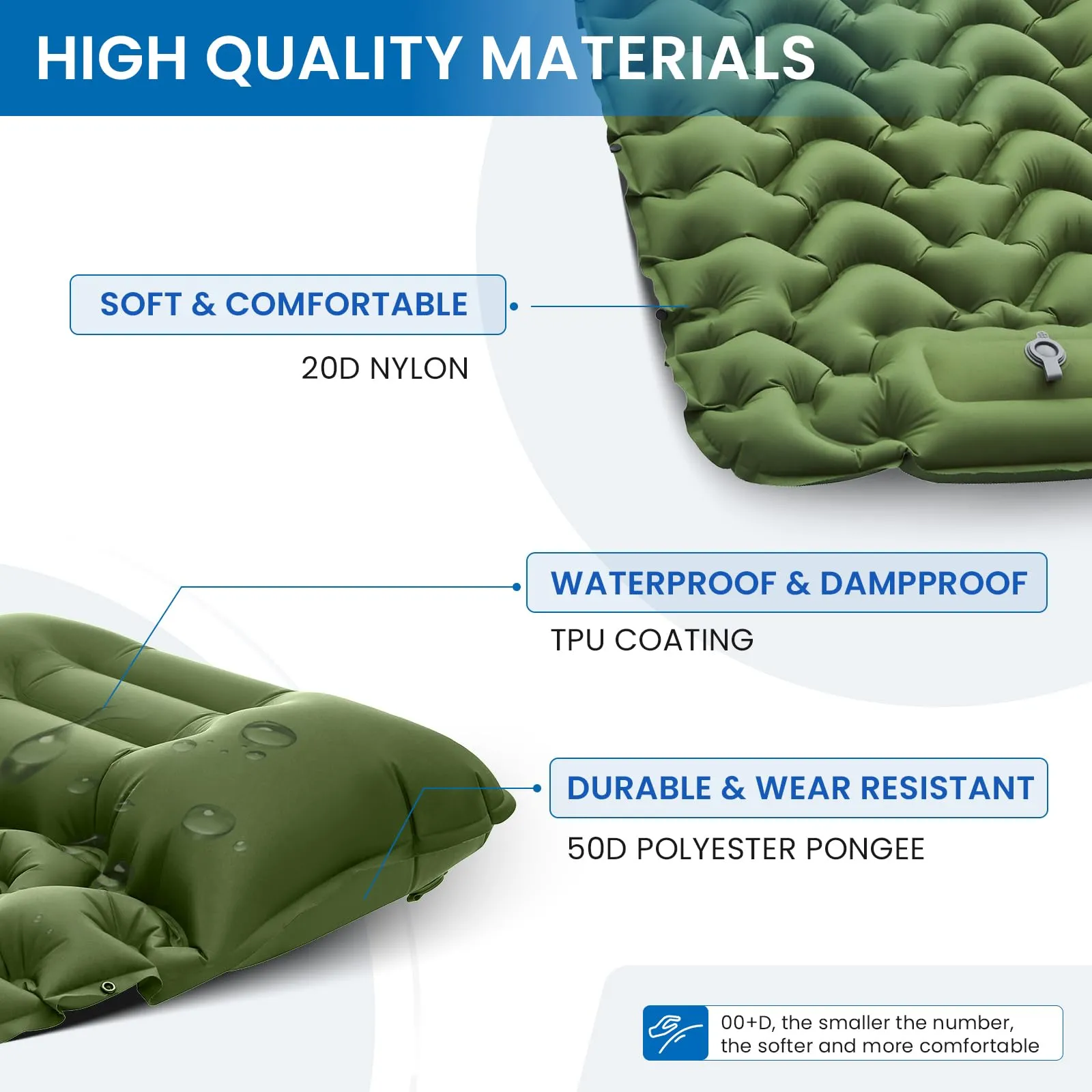 KingCamp Inflatable Camp Bed & Mattress Bundle