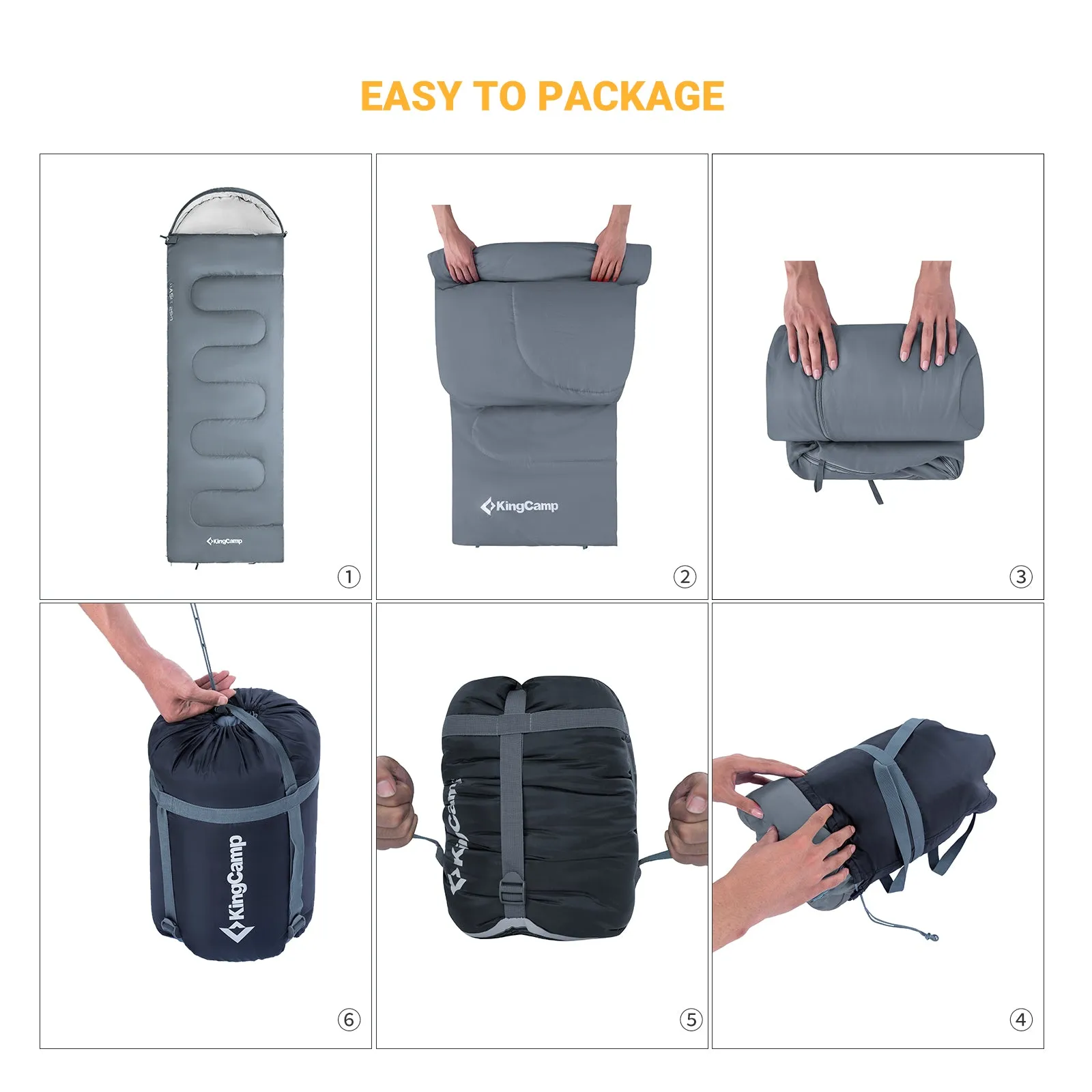 KingCamp Oasis 250S Sleeping Bag-Envelope With Hood