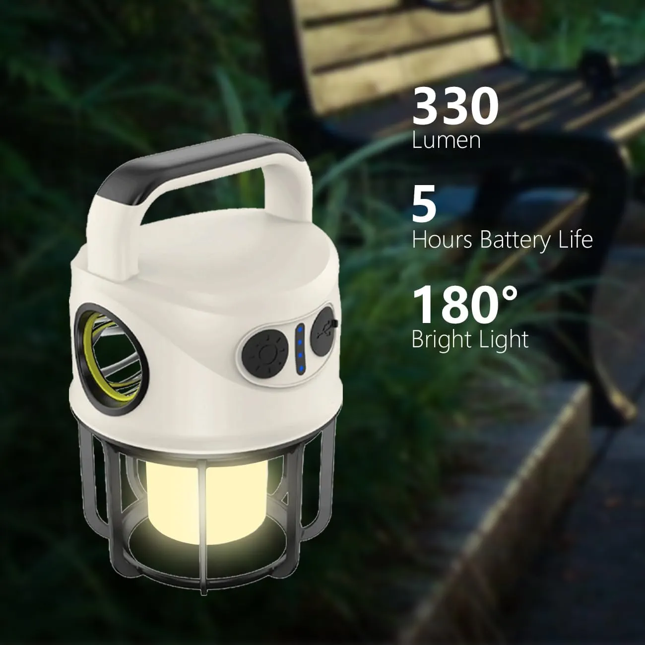LED Camping Lantern Rechargeable, Portable LED Battery Powered Camping Light, Waterproof Tent Light with 6 Light Modes, 2400mAh Power Bank Lantern Flashlight for Hiking, Hurricane Emergency