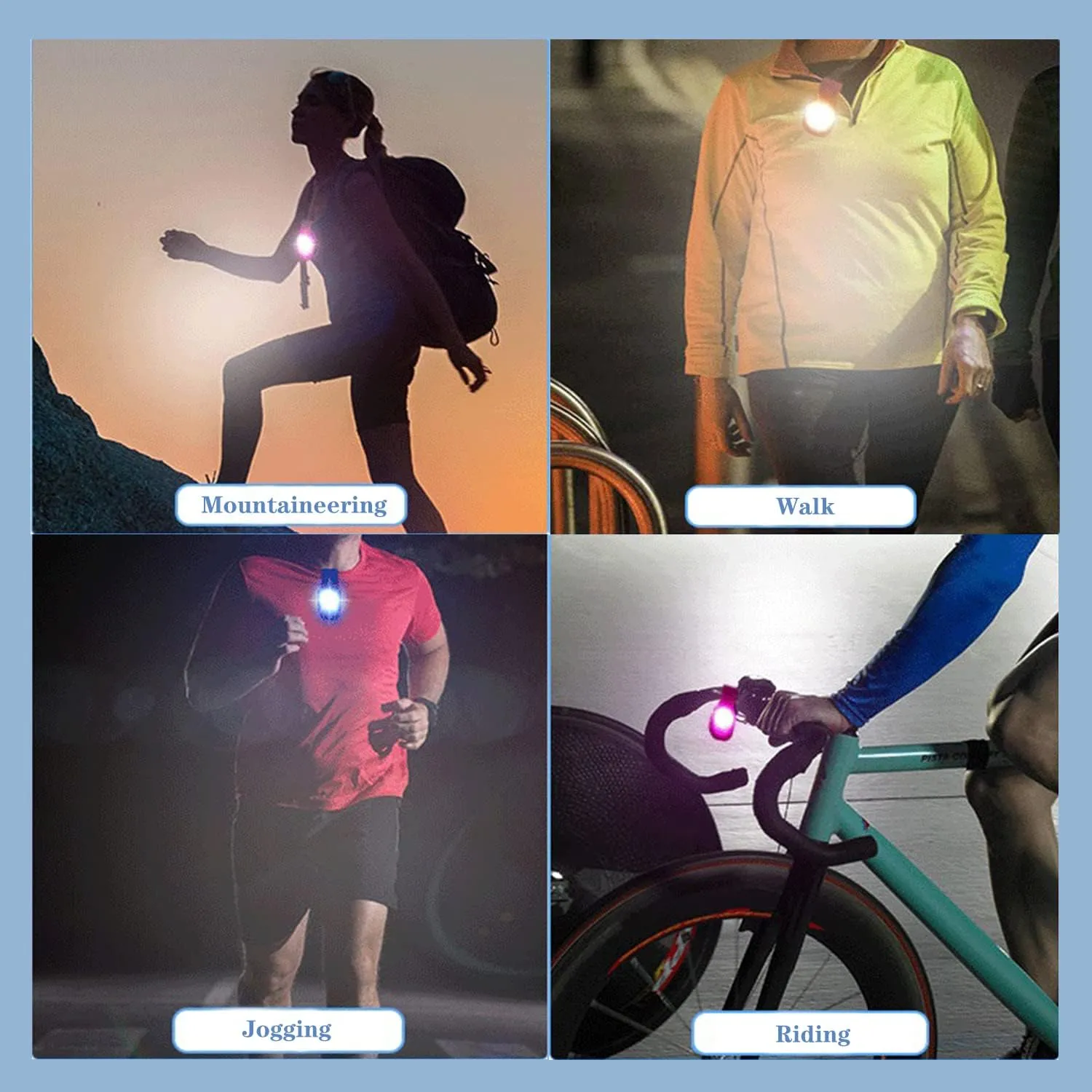 LED Flashlights Clip on Flashlight Night Safely Nursing Night Light Hands Free Strong Magnetic to Grip Clothing with a Keychain Flashlight for Walking Running Sports Outdoor Emergency