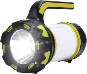 LED USB Rechargeable Camping Light, Dimmable Spotlight, Waterproof Work Light, Emergency Flashlight with Red & White LEDs, Portable Searchlight for Outdoor Use