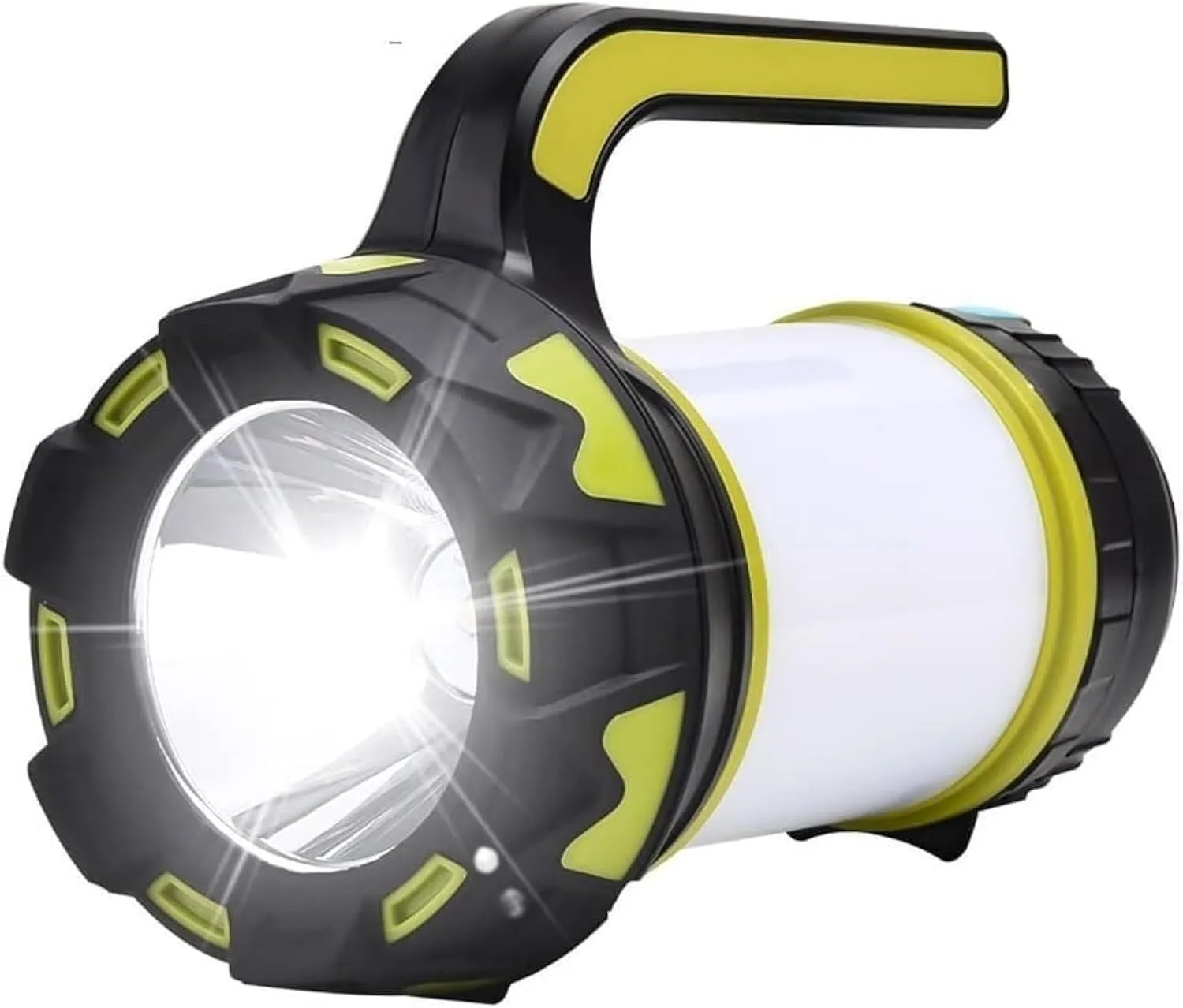 LED USB Rechargeable Camping Light, Dimmable Spotlight, Waterproof Work Light, Emergency Flashlight with Red & White LEDs, Portable Searchlight for Outdoor Use