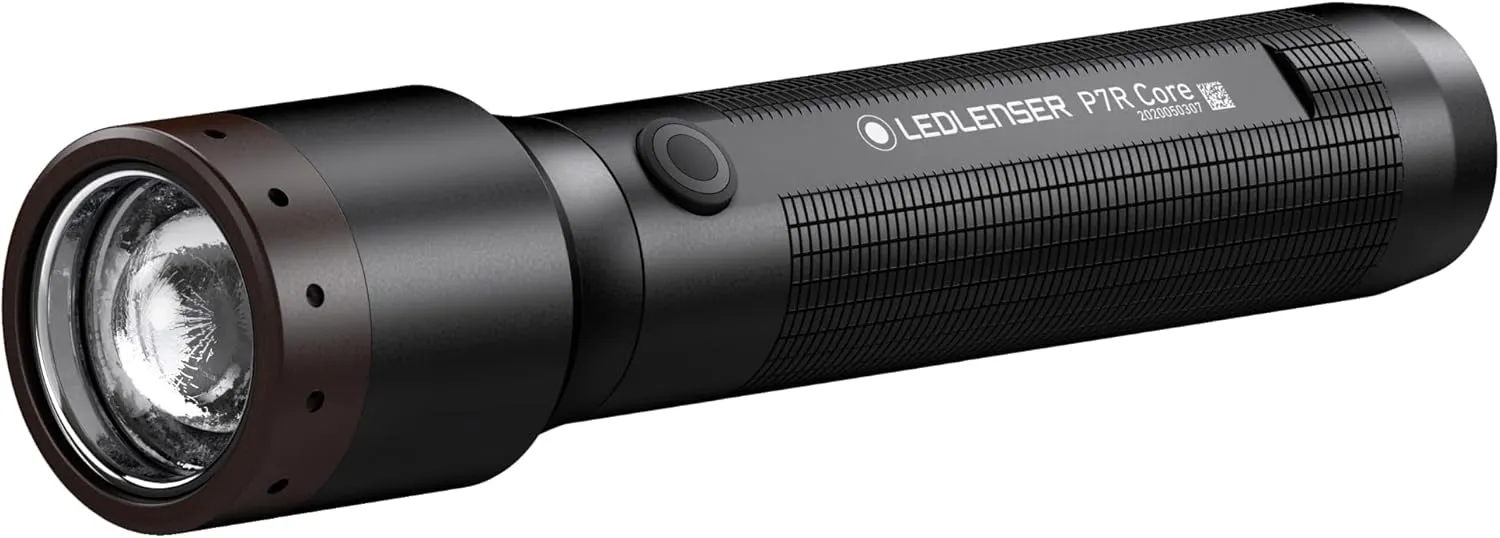 Ledlenser, P7R Core Rechargeable Flashlight, High Power LED, 1400 Lumens, Waterproof Light for Home, Camping, Tactical and Emergency Use