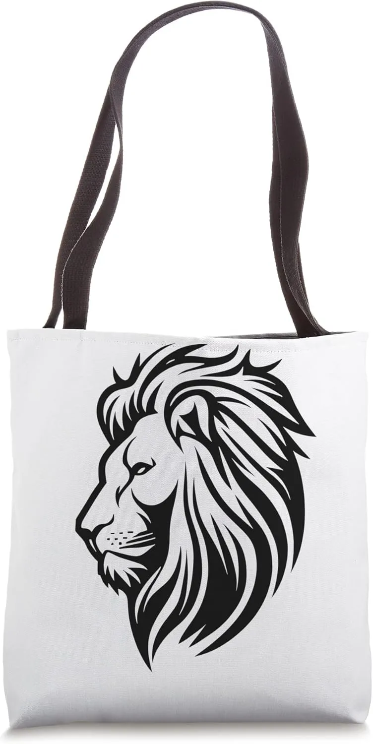 Lion Face Tote Bag