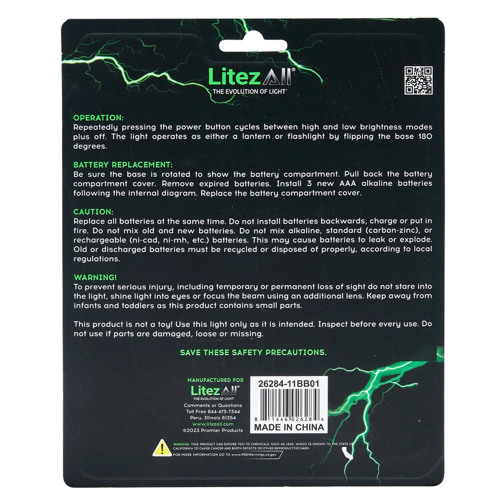 LitezAll 2-in-1 Lantern Flashlight 2 Pack