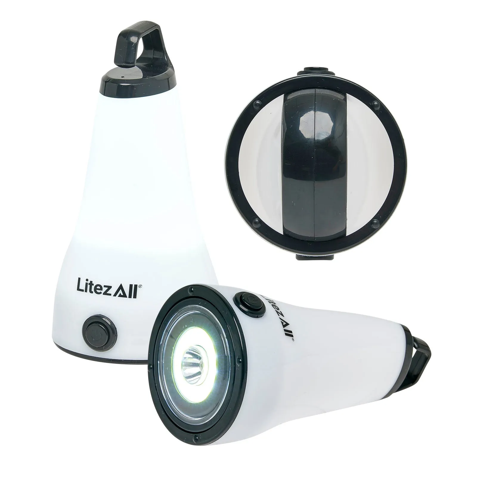LitezAll 2-in-1 Lantern Flashlight 2 Pack