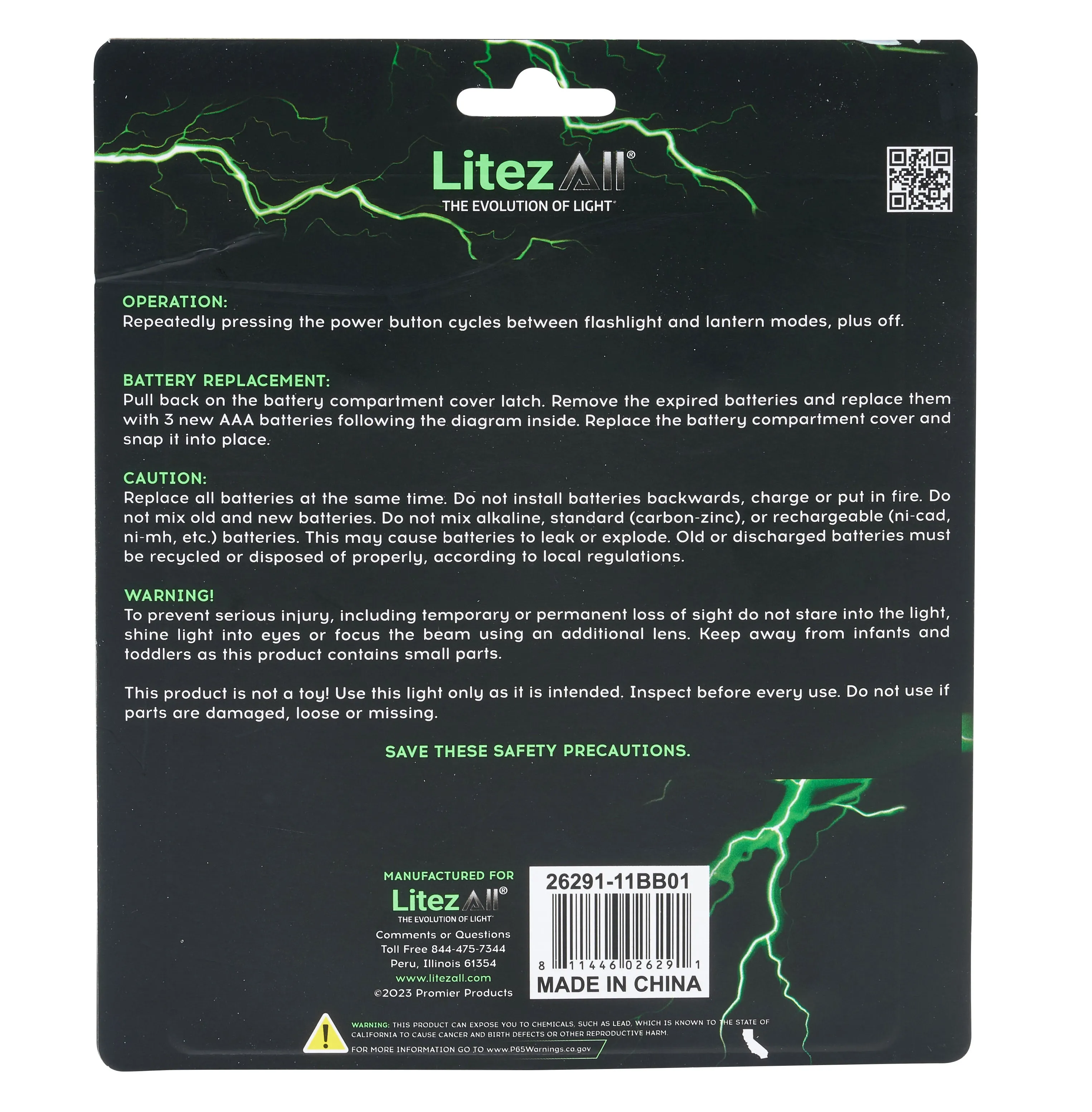LitezAll Flashlight Lantern 2 Pack