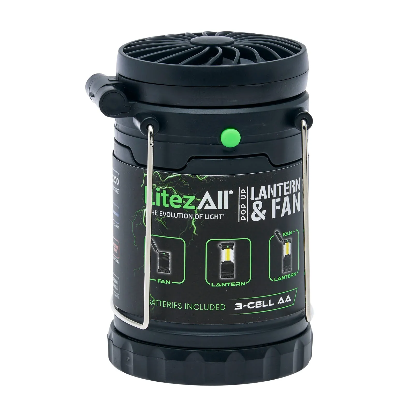 LitezAll Pull Up Lantern with Built-In Fan