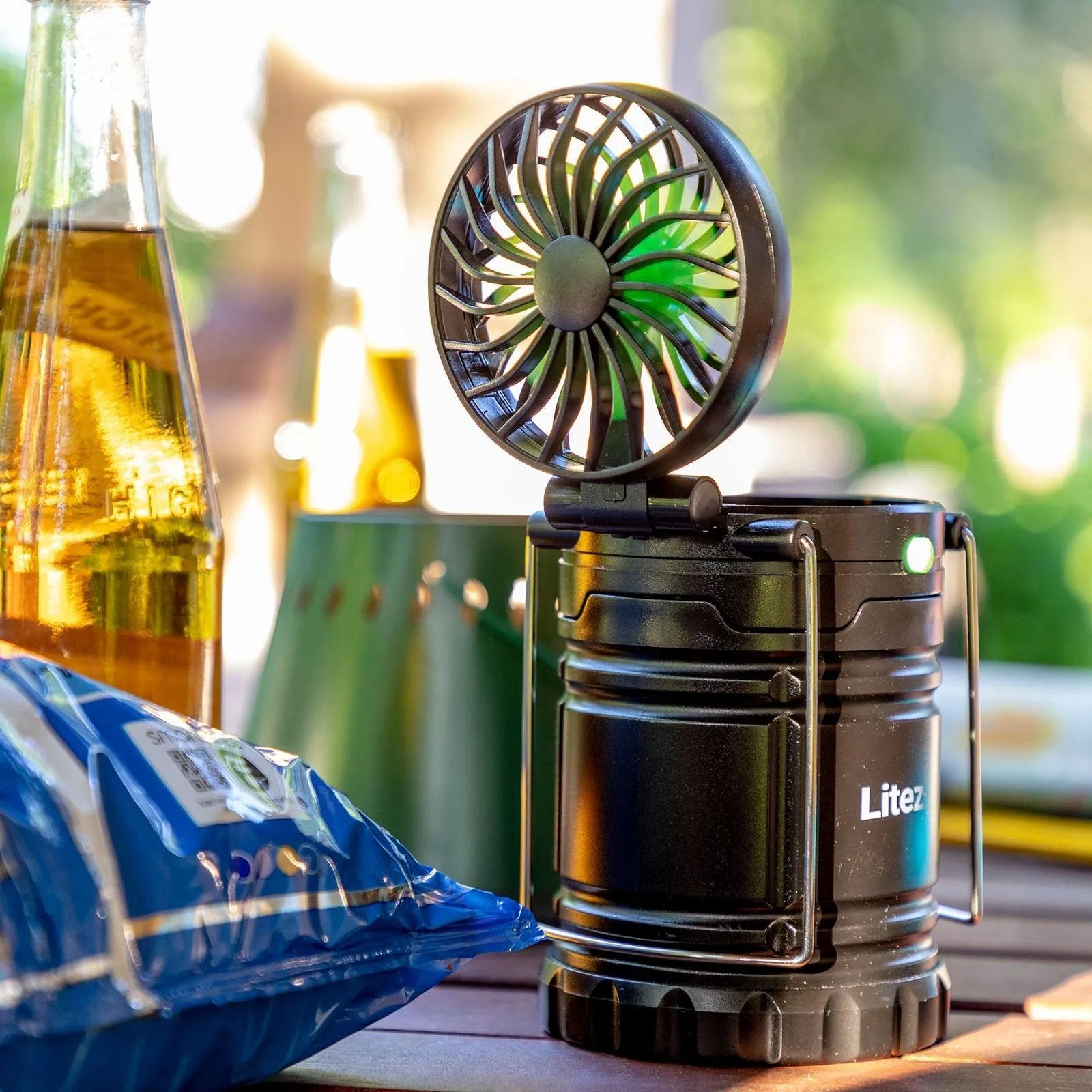 LitezAll Pull Up Lantern with Built-In Fan