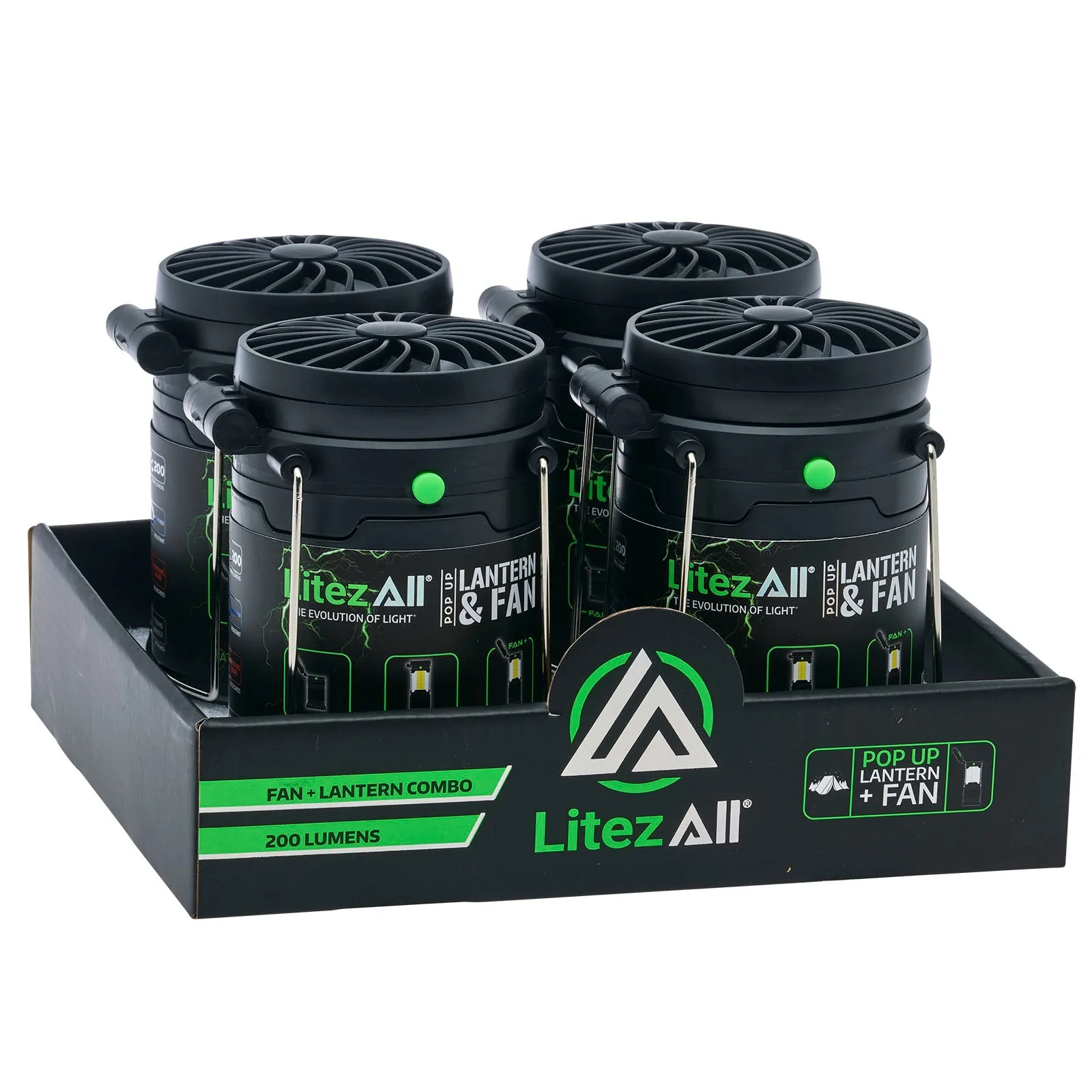 LitezAll Pull Up Lantern with Built-In Fan