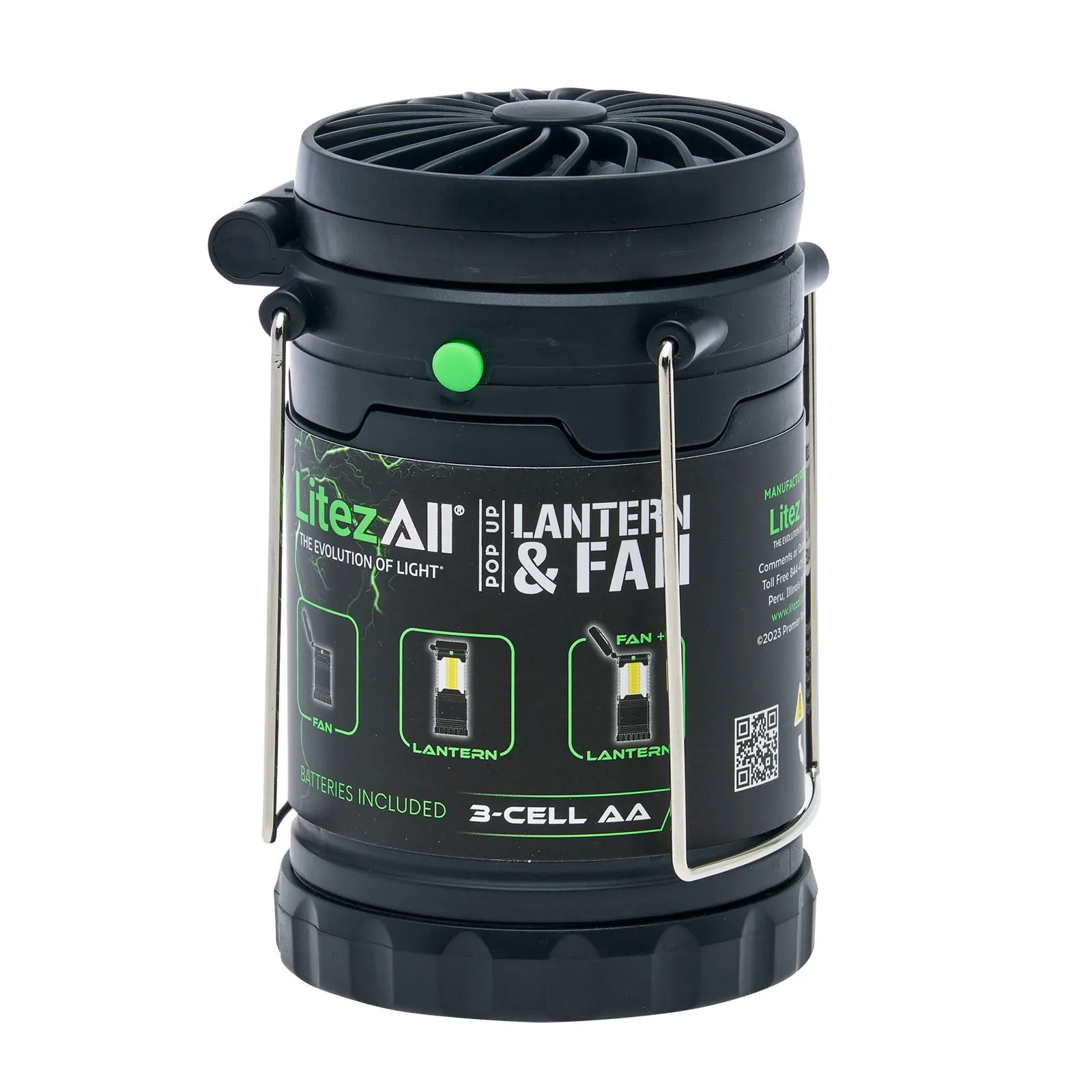 LitezAll Pull Up Lantern with Built-In Fan