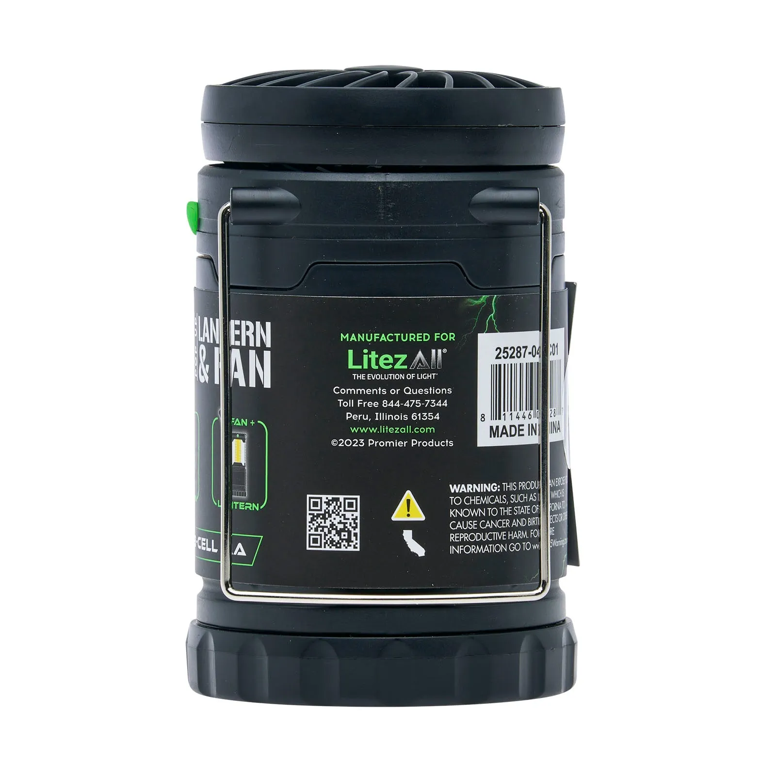 LitezAll Pull Up Lantern with Built-In Fan