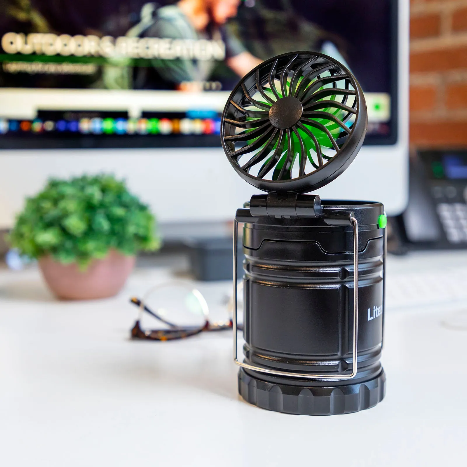 LitezAll Pull Up Lantern with Built-In Fan