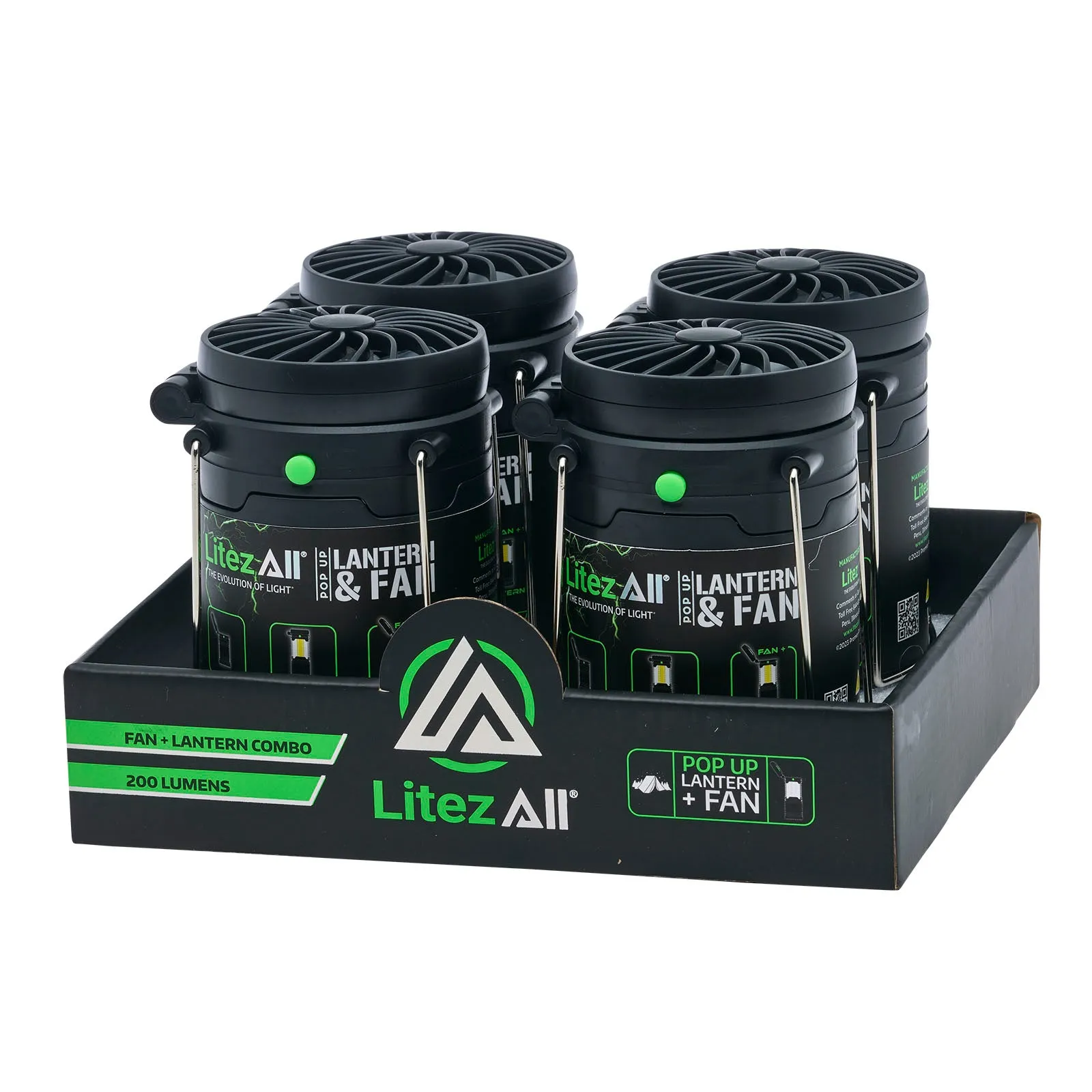 LitezAll Pull Up Lantern with Built-In Fan