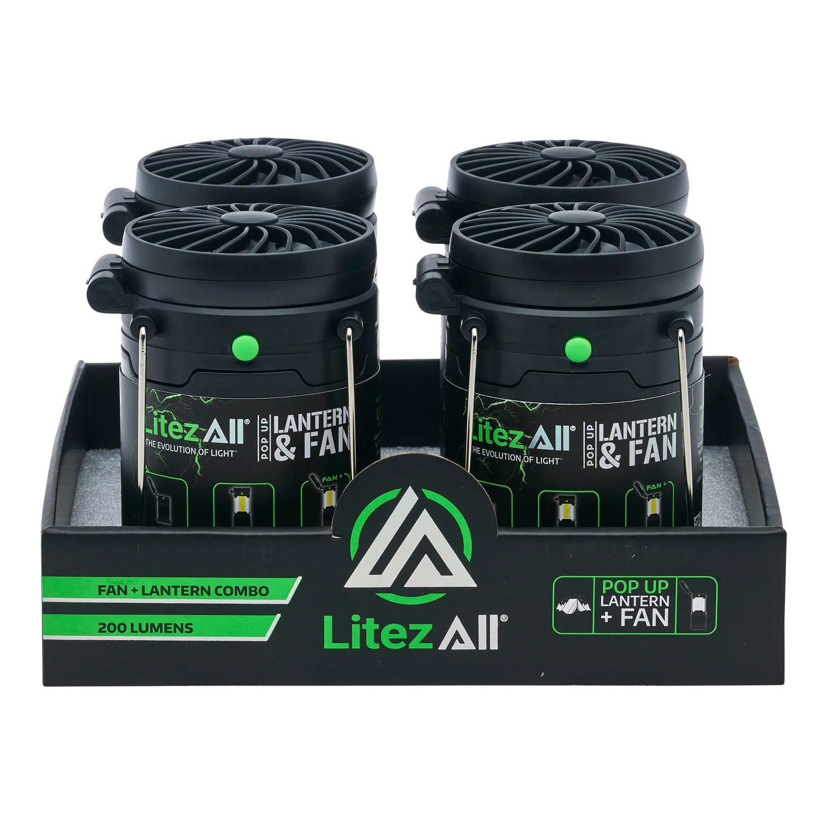 LitezAll Pull Up Lantern with Built-In Fan