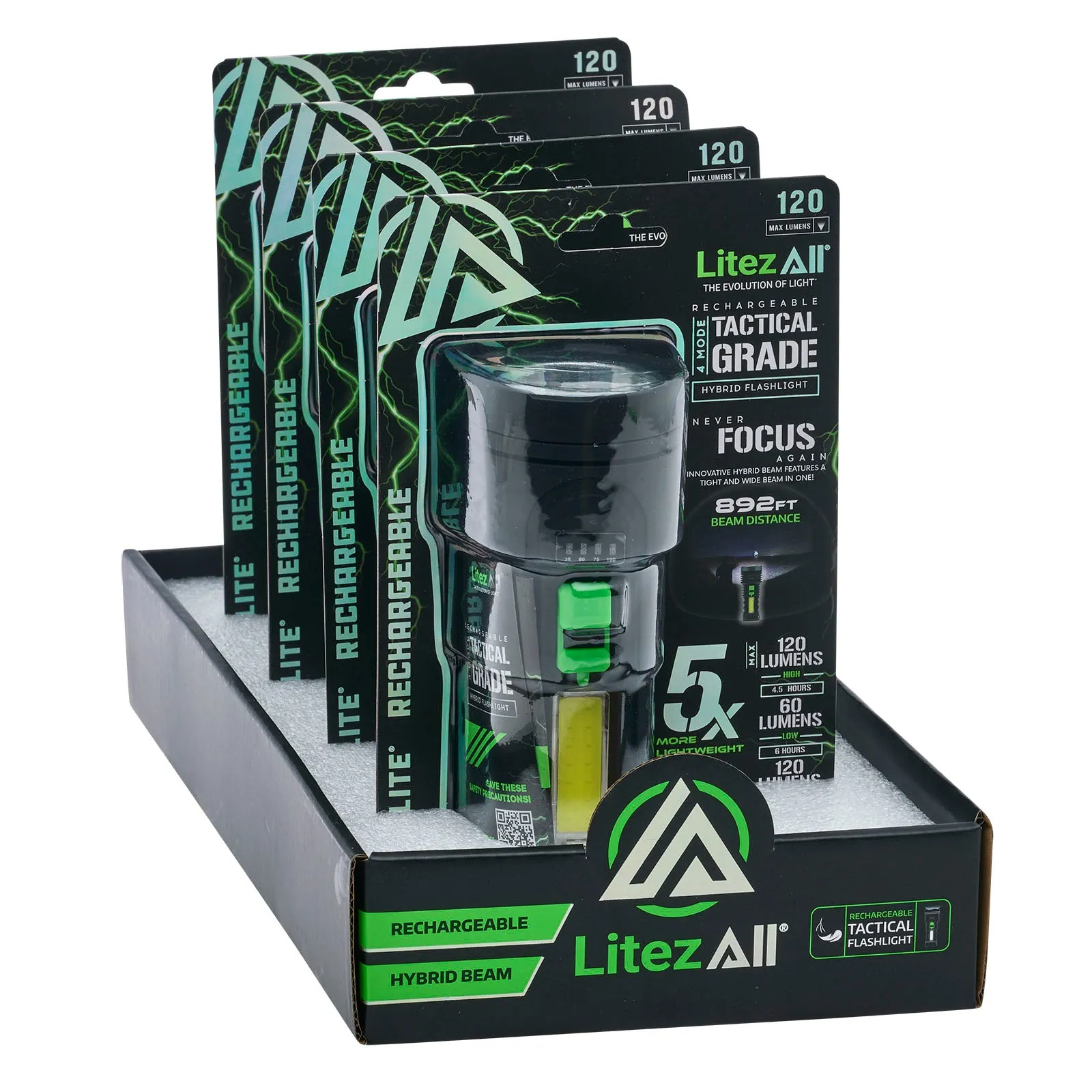 LitezAll Rechargeable Ultac OG Soft Touch Flashlight