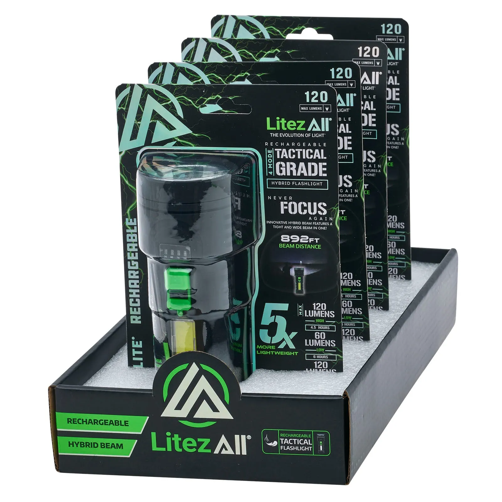 LitezAll Rechargeable Ultac OG Soft Touch Flashlight