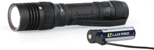 LUXPRO Rechargeable Tactical Flashlight Bright 1000 Lumens - IPX6 Waterproof - Patented Tackgrip - Durable Aircraft-Grade Aluminum - 5 Modes for Camping, Hiking, Emergencies - XP920 - Battery Included