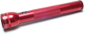 Maglite Heavy-Duty Incandescent 3-Cell D Flashlight in Display Box, Red
