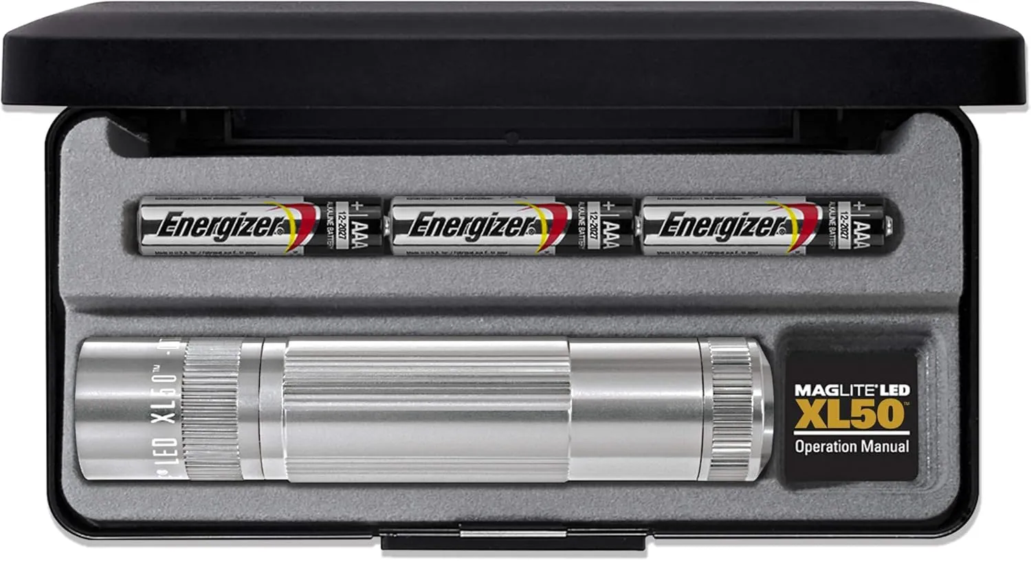 Maglite XL50 LED 3-Cell AAA Flashlight, Silver